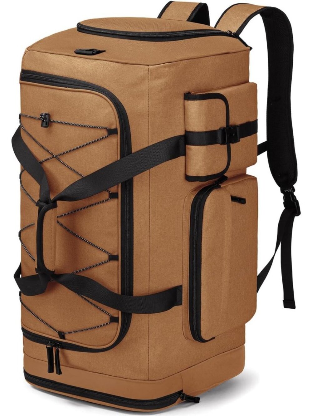 Large 70L Duffle Bag Backpack for Travel, Heavy Duty Gym Bag with Shoe
